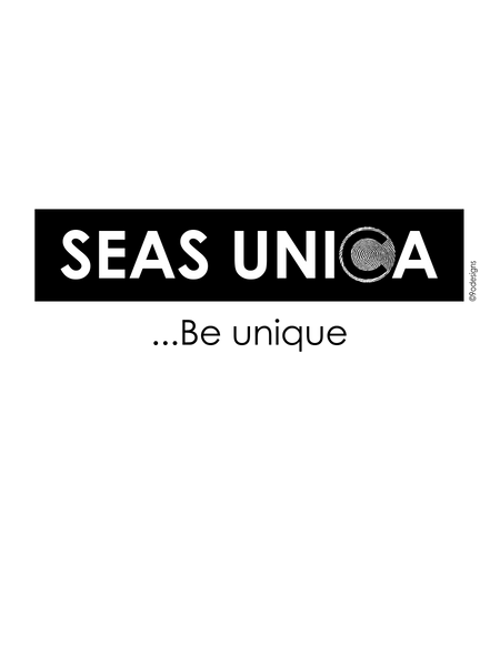 Seas unica, Be unique Unisex tee (female) - 9 odesigns