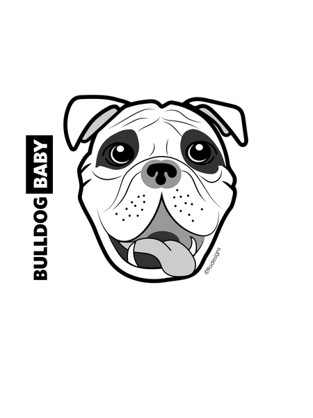 Bulldog baby Unisex tee - 9 odesigns