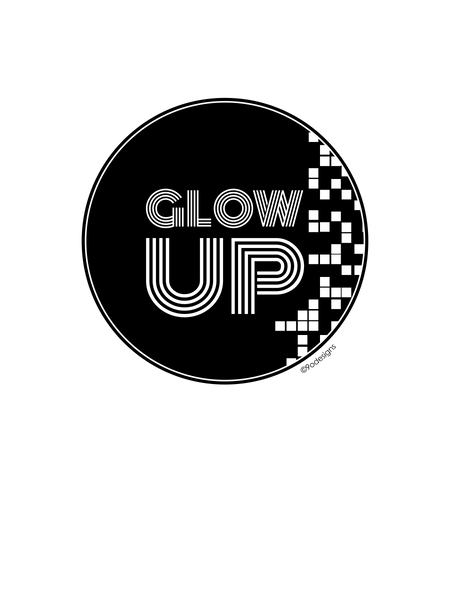 Glow up men's fitted tee - 9 odesigns