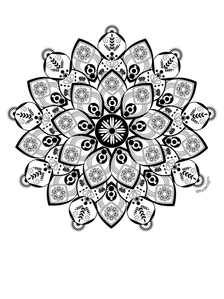 Mandala flower Unisex tee - 9 odesigns