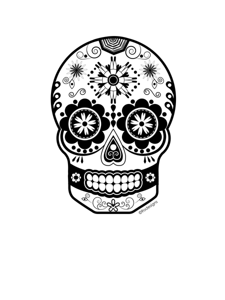 Sugar skull women's fashion fit tee - 9 odesigns