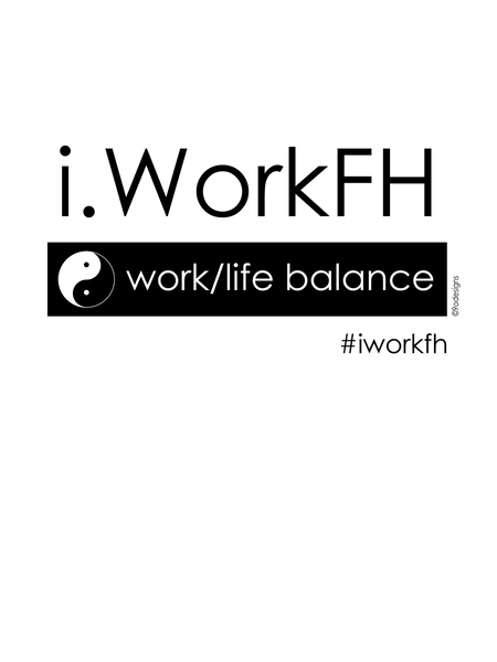Work/life balance men's fitted tee - 9 odesigns