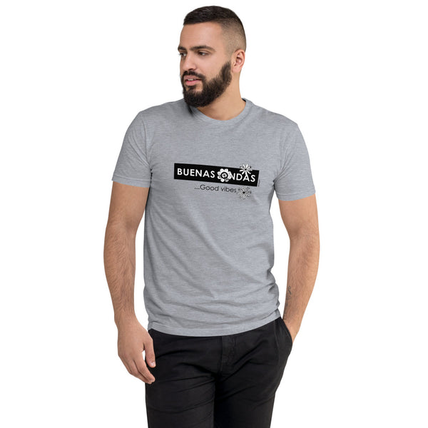 Buenas ondas, Good vibes men's fitted tee - 9 odesigns