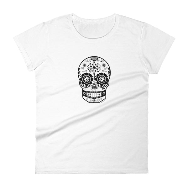 Sugar skull women's fashion fit tee - 9 odesigns