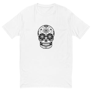 Sugar skull men's fitted tee - 9 odesigns