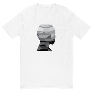Geometric profile men's fitted tee - 9 odesigns