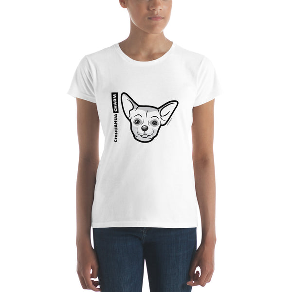 Chihuahua Charm women's fashion fit tee - 9 odesigns