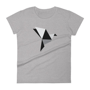 Origami bird women's fashion fit tee - 9 odesigns