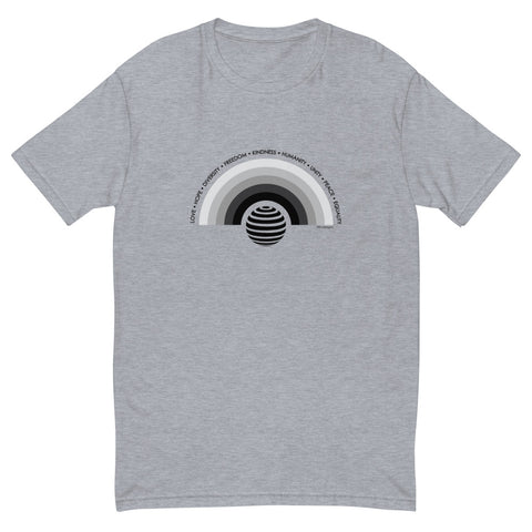 Humanity rainbow men's fitted tee - 9 odesigns