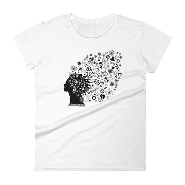 Open your mind women's fashion fit tee - 9 odesigns
