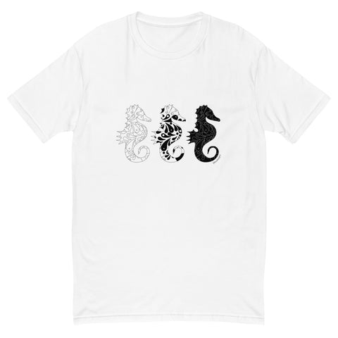 Seahorses men's fitted tee - 9 odesigns