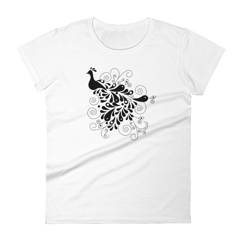 Peacock women's fashion fit tee - 9 odesigns