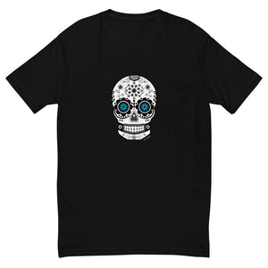 Special edition Sugar skull men's fitted black tee - 9 odesigns