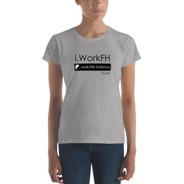 Work/life balance women's fashion fit tee - 9 odesigns