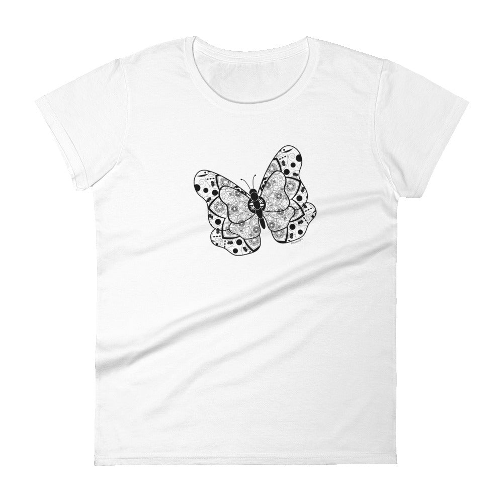Butterfly women's fashion fit tee - 9 odesigns