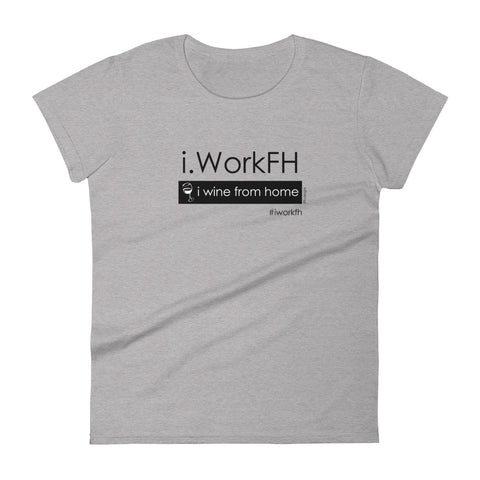 i wine from home women's fashion fit tee - 9 odesigns