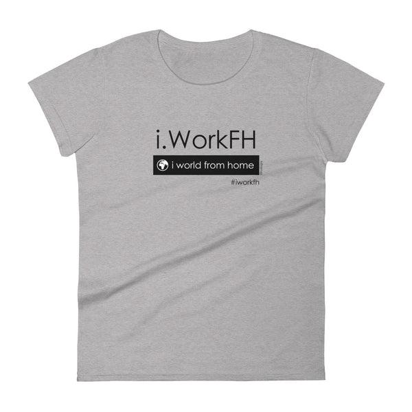 i world from home women's fashion fit tee - 9 odesigns