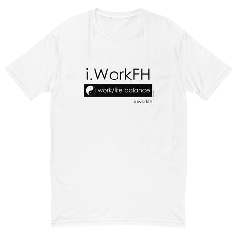 Work/life balance men's fitted tee - 9 odesigns