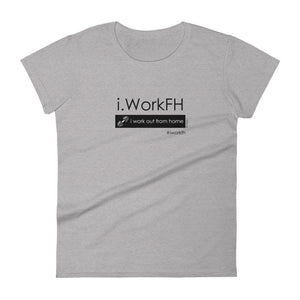 i work out from home women's fashion fit tee - 9 odesigns