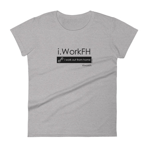 i work out from home women's fashion fit tee - 9 odesigns