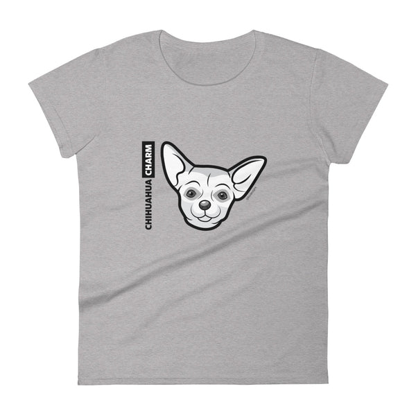 Chihuahua Charm women's fashion fit tee - 9 odesigns