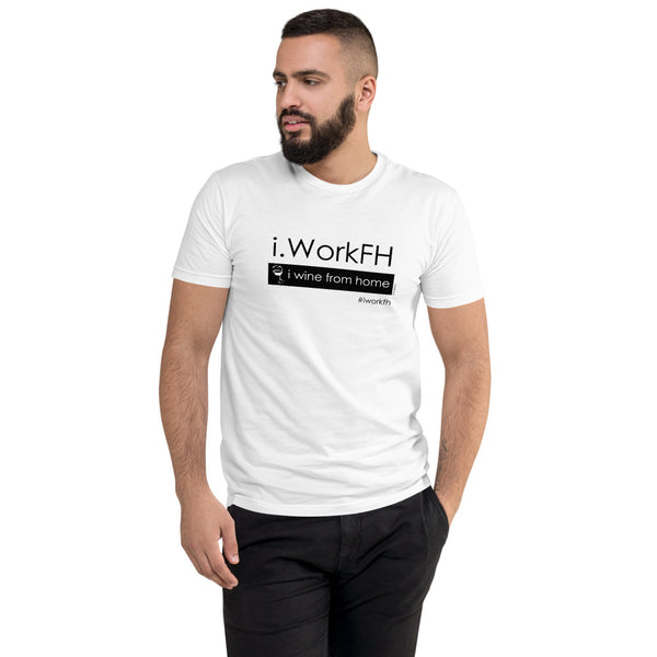 i wine from home men's fitted tee - 9 odesigns