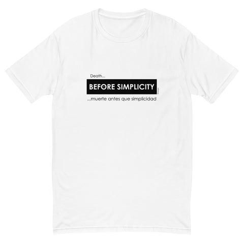 Death before simplicity, Muerte antes que simplicidad men's fitted tee - 9 odesigns