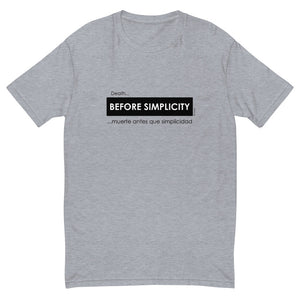 Death before simplicity, Muerte antes que simplicidad men's fitted tee - 9 odesigns