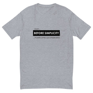Death before simplicity, Muerte antes que simplicidad men's fitted tee - 9 odesigns