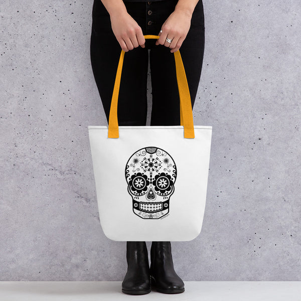 Sugar skull shoulder tote bag - 9 odesigns