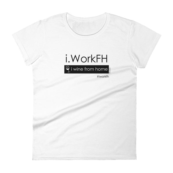 i wine from home women's fashion fit tee - 9 odesigns