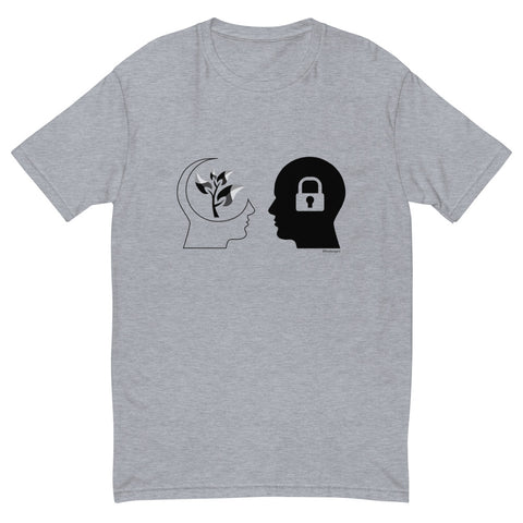 Open or closed mindset men's fitted tee - 9 odesigns