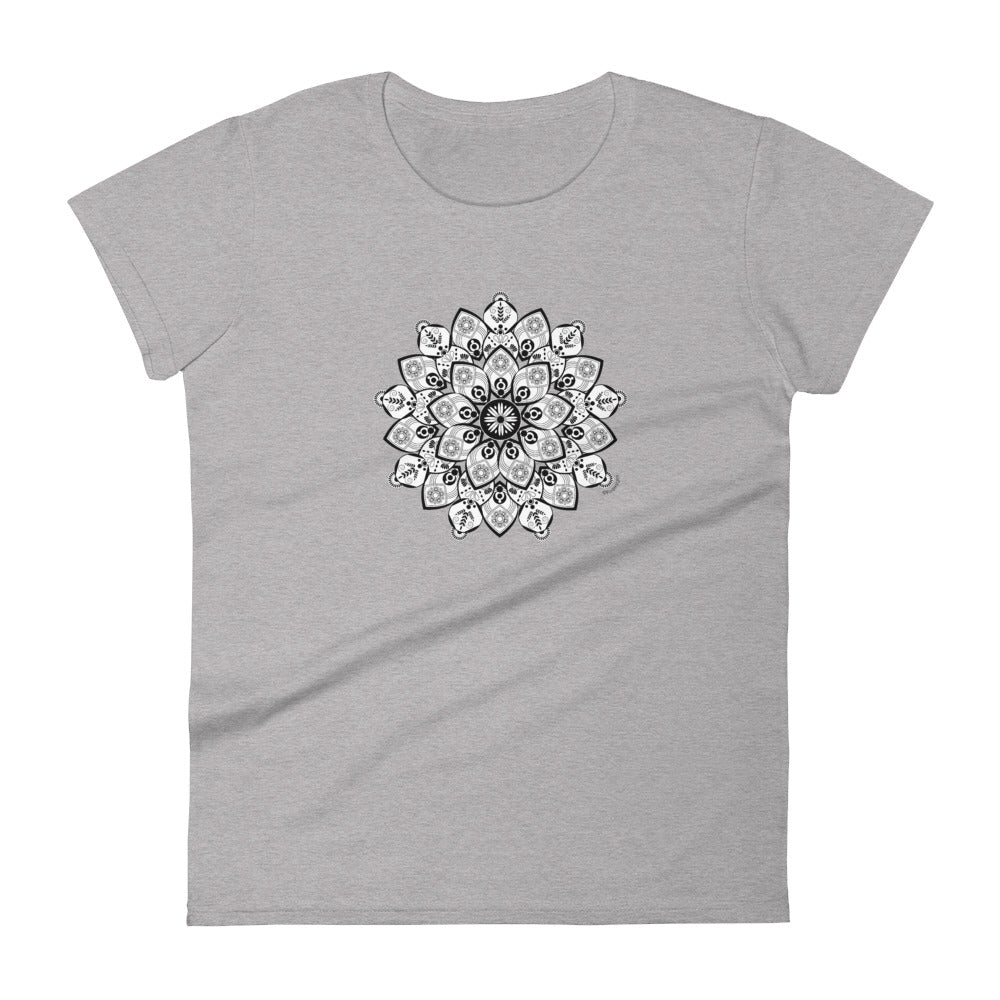 Mandala flower women's fashion fit tee - 9 odesigns