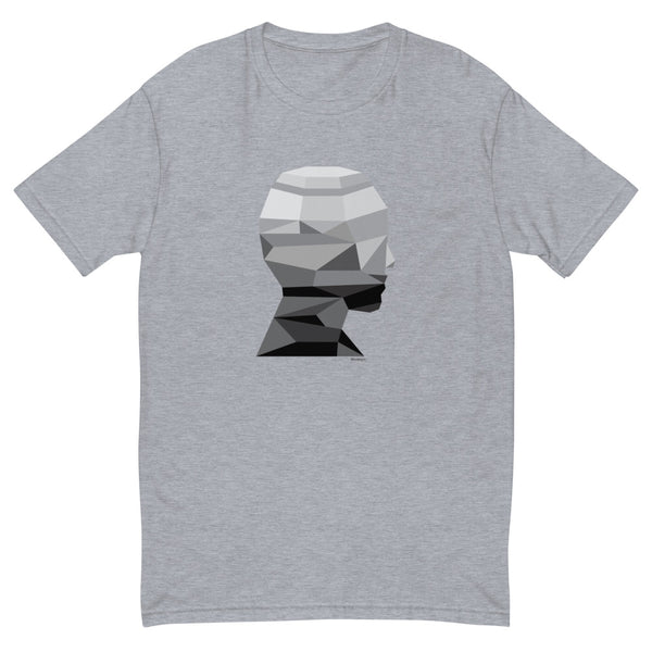 Geometric profile men's fitted tee - 9 odesigns