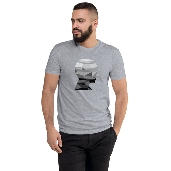 Geometric profile men's fitted tee - 9 odesigns