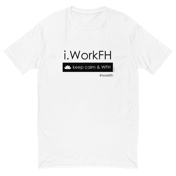 Keep calm & WFH men's fitted tee - 9 odesigns