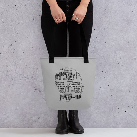 Humanity medium gray shoulder tote bag - 9 odesigns