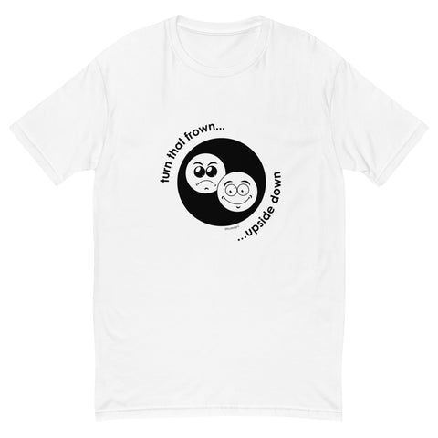 Turn that frown upside down men's fitted tee - 9 odesigns