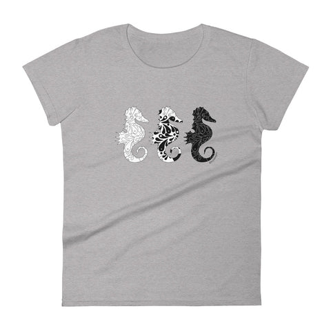 Seahorses women's fashion fit tee - 9 odesigns