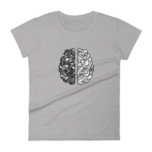 Brain women's fashion fit tee - 9 odesigns