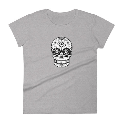 Sugar skull women's fashion fit tee - 9 odesigns