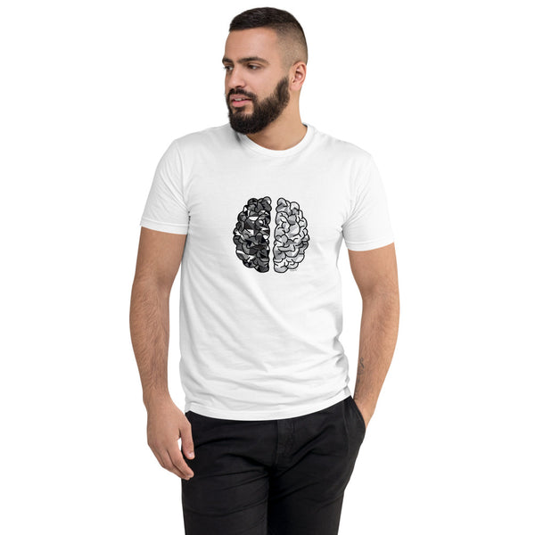 Brain men's fitted tee - 9 odesigns