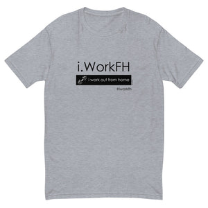 i work out from home men's fitted tee - 9 odesigns
