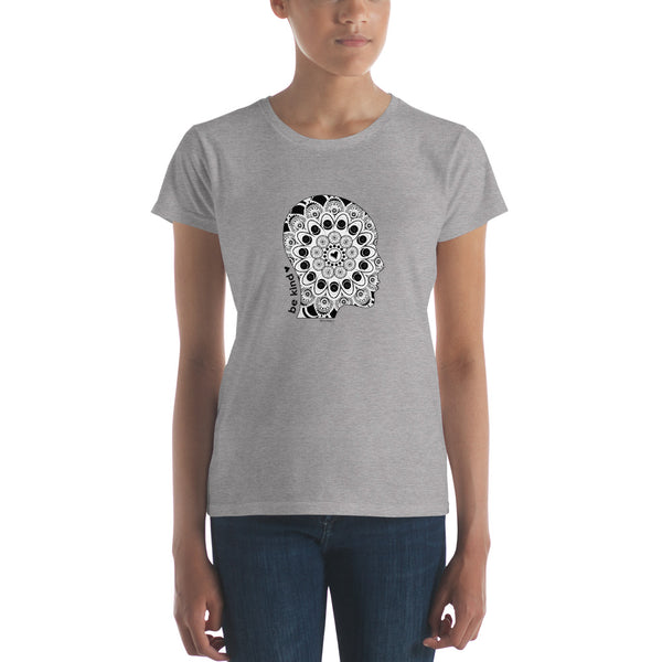 Be kind mandala women's fashion fit tee - 9 odesigns