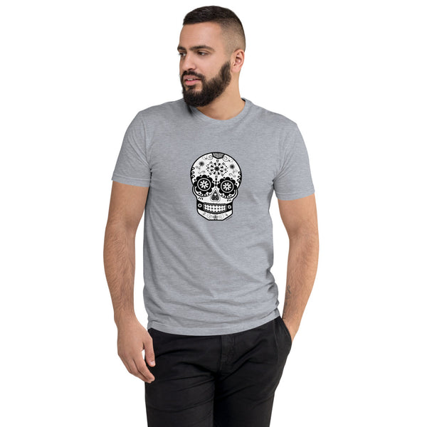 Sugar skull men's fitted tee - 9 odesigns