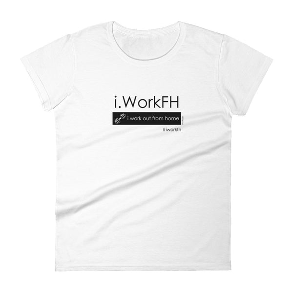i work out from home women's fashion fit tee - 9 odesigns